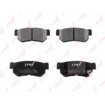 Колодки тормозные дисковые задний для HYUNDAI ELANTRA, GETZ, GRANDEUR, MATRIX, SANTA FE, SONATA, TUCSON, XG / KIA MAGENTIS, OPIRUS, OPTIMA, SPORTAGE / SSANGYONG KYRON, STAVIC <b>LYNXauto BD-3605</b>-1