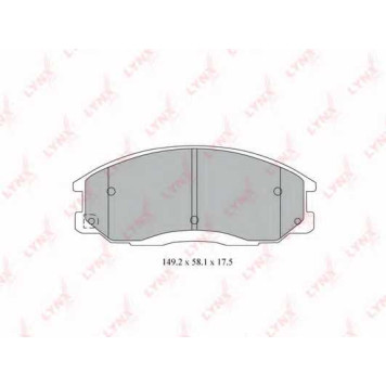 Колодки тормозные дисковые передний для DAEWOO REXTON / HYUNDAI H-1, PORTER, SANTA FE / SSANGYONG ACTYON SPORTS, ACTYON, KYRON, REXTON <b>LYNXauto BD-3614</b>