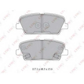 Колодки тормозные дисковые задний для HYUNDAI EQUUS / CENTENNIAL, GENESIS(BH), SANTA FE(CM) / KIA SORENTO(XM) <b>LYNXauto BD-3623</b>