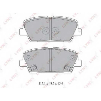 Колодки тормозные дисковые задний для HYUNDAI EQUUS / CENTENNIAL, GENESIS(BH), SANTA FE(CM) / KIA SORENTO(XM) <b>LYNXauto BD-3623</b>