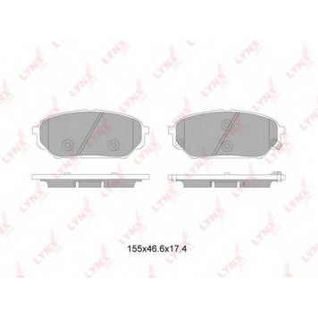 Колодки тормозные дисковые передний для HYUNDAI ix55 <b>LYNXauto BD-3627</b>