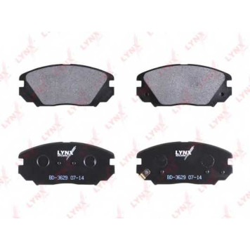 Колодки тормозные дисковые передний для HYUNDAI GRANDEUR(TG), SONATA(EF,NF,YF), TUCSON(JM) / KIA MAGENTIS(GD,MG), OPIRUS(GH), SPORTAGE(JE#,KM#) <b>LYNXauto BD-3629</b>-1