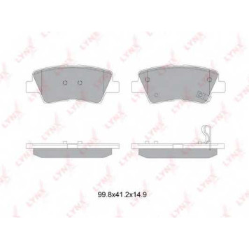 Колодки тормозные дисковые задний для HYUNDAI SONATA(NF), TUCSON(JM), VELOSTER(FS) / KIA OPTIMA, RIO(UB), SOUL(AM) <b>LYNXauto BD-3634</b>