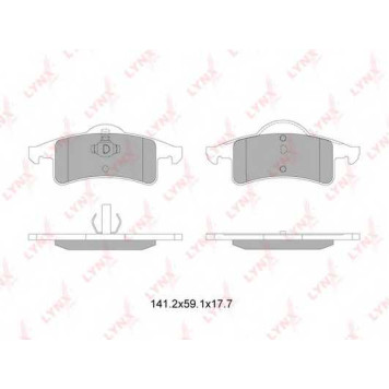 Колодки тормозные дисковые задний для JEEP CHEROKEE(XJ), GRAND CHEROKEE(WG,WJ) <b>LYNXauto BD-4205</b>