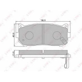 Колодки тормозные дисковые задний для KIA CARENS(FC,FJ), CLARUS(GC,K9A), SEPHIA(FA,FB), SHUMA(FB) <b>LYNXauto BD-4401</b>