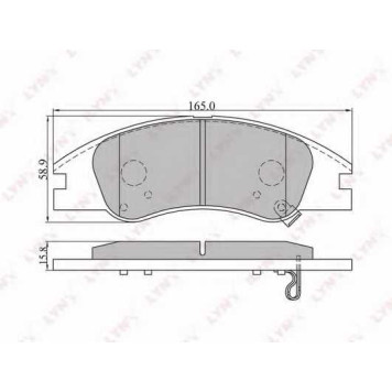 Колодки тормозные дисковые передний для KIA CERATO(LD) <b>LYNXauto BD-4402</b>