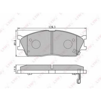 Колодки тормозные дисковые передний для KIA CARENS(FC), CLARUS(GC,K9A), RIO(DC,DC#), SHUMA(FB) <b>LYNXauto BD-4403</b>