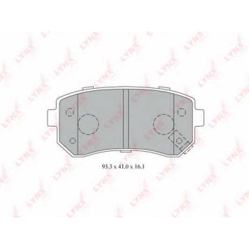 Колодки тормозные дисковые задний для HYUNDAI ACCENT(MC), i30(FD) / KIA CERATO KOUP(TD), CERATO(TD), RIO(JB), SPORTAGE(JE#,KM#) <b>LYNXauto BD-4407</b>