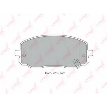 Колодки тормозные дисковые передний для HYUNDAI i10(PA) / KIA PICANTO(BA) <b>LYNXauto BD-4409</b>