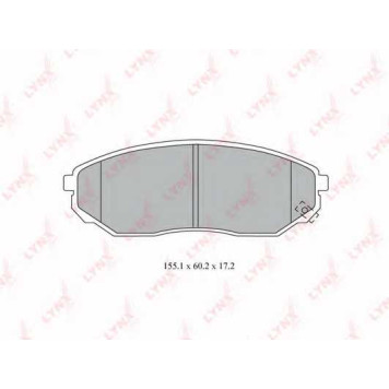 Колодки тормозные дисковые передний для KIA SORENTO(JC) <b>LYNXauto BD-4411</b>