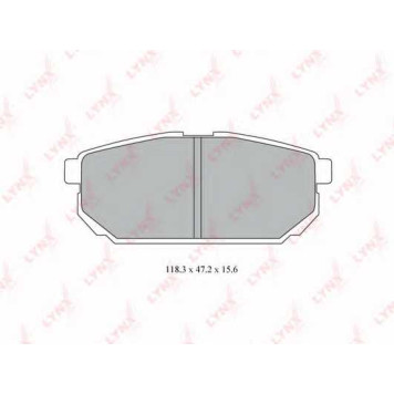 Колодки тормозные дисковые задний для KIA SORENTO(JC) <b>LYNXauto BD-4413</b>