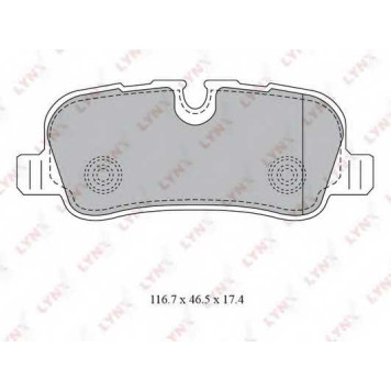 Колодки тормозные дисковые задний для LAND ROVER DISCOVERY(LA,LA#,TAA), RANGE ROVER(LM,LS) <b>LYNXauto BD-5009</b>