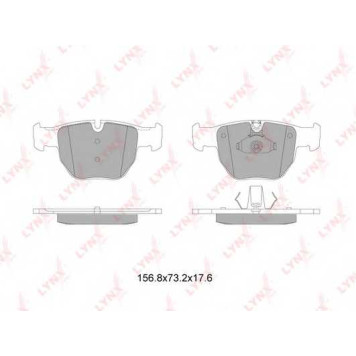 Колодки тормозные дисковые передний для LAND ROVER RANGE ROVER(LM) <b>LYNXauto BD-5010</b>