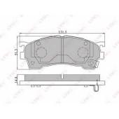 Колодки тормозные дисковые передний для MAZDA 626(GE,GF), MX-6(GE), PREMACY(CP), XEDOS 6(CA) <b>LYNXauto BD-5101</b>