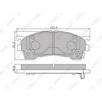 Колодки тормозные дисковые передний для MAZDA 626(GE,GF), MX-6(GE), PREMACY(CP), XEDOS 6(CA) <b>LYNXauto BD-5101</b>