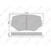 Колодки тормозные дисковые передний для SUZUKI GRAND VITARA(FT), VITARA(ET,TA) <b>LYNXauto BD-5102</b>
