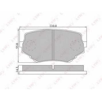 Колодки тормозные дисковые передний для SUZUKI GRAND VITARA(FT), VITARA(ET,TA) <b>LYNXauto BD-5102</b>