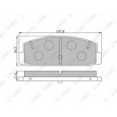 Колодки тормозные дисковые задний для MAZDA 323 F(BJ), 6(GG,GH,GY), 626(GD,GF,GV,GW), FAMILIA(BA,BJ), PREMACY(CP) <b>LYNXauto BD-5104</b>