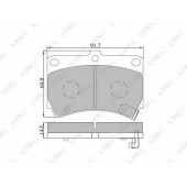 Колодки тормозные дисковые передний для KIA AVELLA, RIO / MAZDA 121, 2, 323 F, 323 P, 323, DEMIO, FAMILIA, FESTIVA <b>LYNXauto BD-5105</b>