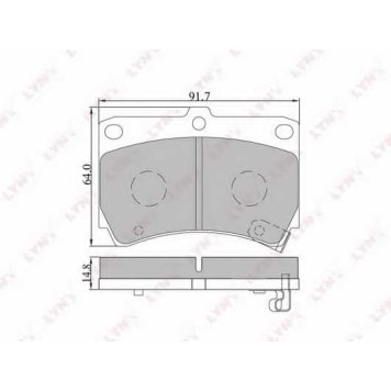 Колодки тормозные дисковые передний для KIA AVELLA, RIO / MAZDA 121, 2, 323 F, 323 P, 323, DEMIO, FAMILIA, FESTIVA <b>LYNXauto BD-5105</b>