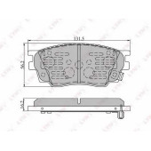 Колодки тормозные дисковые передний для MAZDA 6(GG,GH,GY) <b>LYNXauto BD-5111</b>