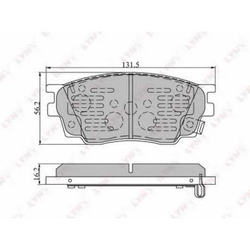 Колодки тормозные дисковые передний для MAZDA 6(GG,GH,GY) <b>LYNXauto BD-5111</b>