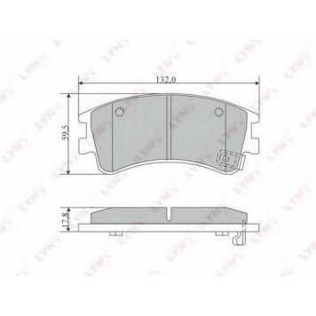 Колодки тормозные дисковые передний для MAZDA 6(GG,GY) <b>LYNXauto BD-5112</b>