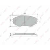 Колодки тормозные дисковые передний для MAZDA E-SERIE(SD1,SG,SL), MPV(LV,LW) <b>LYNXauto BD-5113</b>