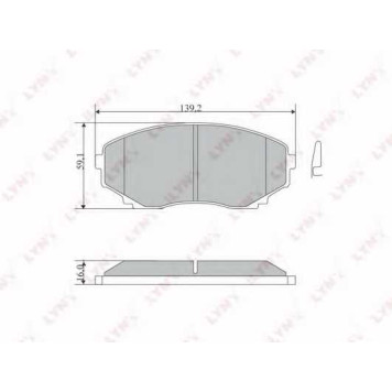 Колодки тормозные дисковые передний для MAZDA E-SERIE(SD1,SG,SL), MPV(LV,LW) <b>LYNXauto BD-5113</b>