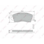 Колодки тормозные дисковые передний для MAZDA B-SERIE(UF), XEDOS 9(TA) <b>LYNXauto BD-5114</b>