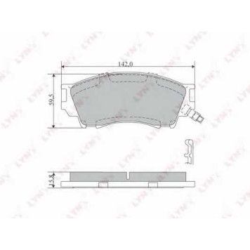 Колодки тормозные дисковые передний для MAZDA B-SERIE(UF), XEDOS 9(TA) <b>LYNXauto BD-5114</b>