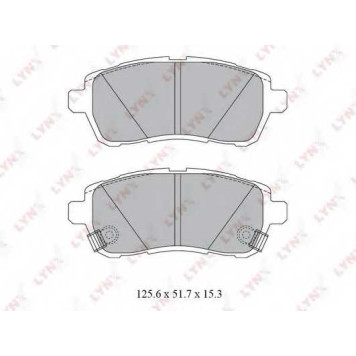Колодки тормозные дисковые передний для DAIHATSU COO, MATERIA(M4#), SIRION(M3#) / FORD FIESTA / MAZDA 2(DE) / SUBARU JUSTY / SUZUKI SWIFT(FZ,NZ) <b>LYNXauto BD-5123</b>