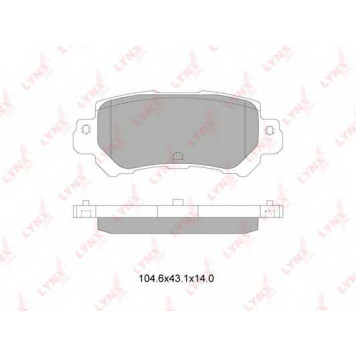 Колодки тормозные дисковые задний для MAZDA CX-5(GH,KE) <b>LYNXauto BD-5126</b>