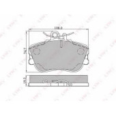 Колодки тормозные дисковые передний для MERCEDES C(S202,W202) <b>LYNXauto BD-5303</b>