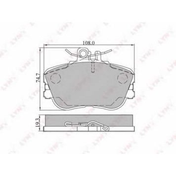 Колодки тормозные дисковые передний для MERCEDES C(S202,W202) <b>LYNXauto BD-5303</b>