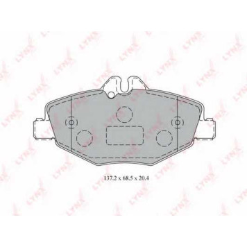 Колодки тормозные дисковые передний для MERCEDES E(S211,W211) <b>LYNXauto BD-5323</b>