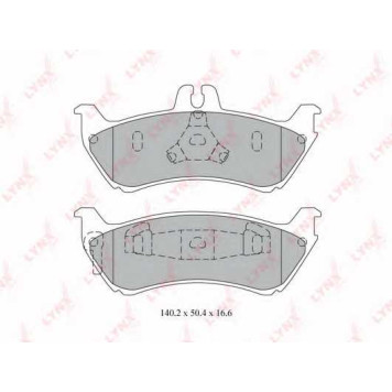 Колодки тормозные дисковые задний для MERCEDES M(W163) <b>LYNXauto BD-5328</b>