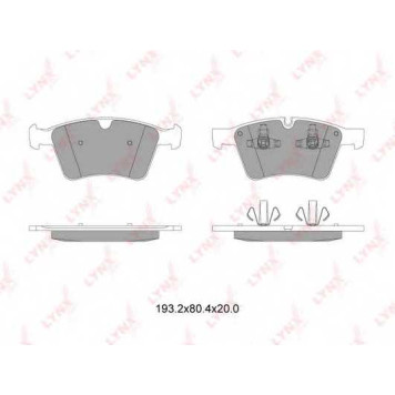 Колодки тормозные дисковые передний для MERCEDES GL(X164), M(W164), R(V251,W251) <b>LYNXauto BD-5331</b>