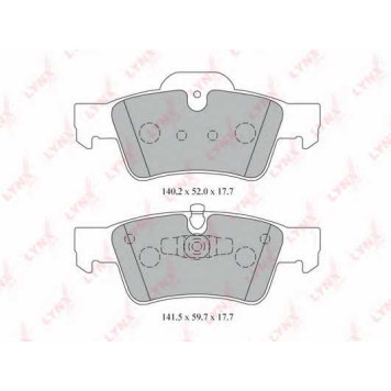 Колодки тормозные дисковые задний для MERCEDES GL(X164), M(W164), R(V251,W251) <b>LYNXauto BD-5332</b>