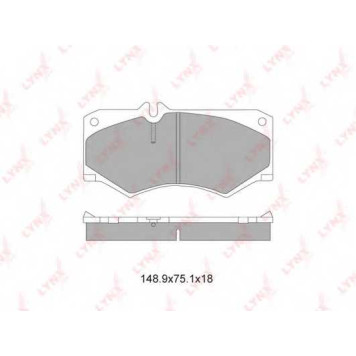 Колодки тормозные дисковые передний для MERCEDES 100(631), G(W460,W461,W463), T1(601,602), T1/TN, T2/LN1 / VW LT(281-363,291-512,293-909) <b>LYNXauto BD-5335</b>