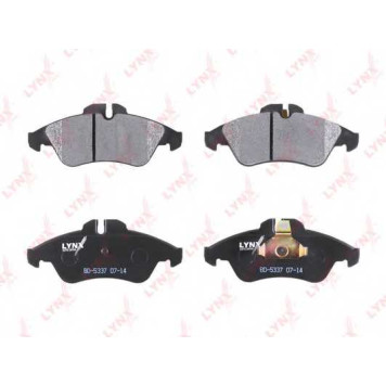 Колодки тормозные дисковые передний для MERCEDES SPRINTER(901, 902, 903, 904, 906), V(638/2), VITO(638) / VW LT(2, 2DA, 2DB, 2DC, 2DD, 2DE, 2DF, 2DH, 2DK) <b>LYNXauto BD-5337</b>-1