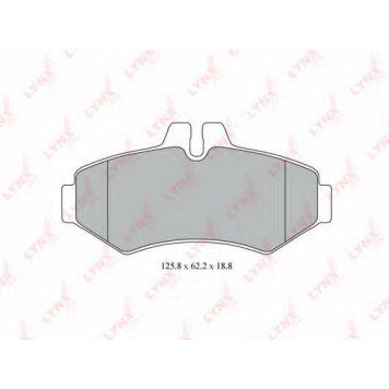 Колодки тормозные дисковые задний для MERCEDES G(W460, W461, W463), SPRINTER(901, 902, 903, 904) / VW LT(2, 2DA, 2DB, 2DC, 2DD, 2DE, 2DF, 2DH, 2DK) <b>LYNXauto BD-5340</b>