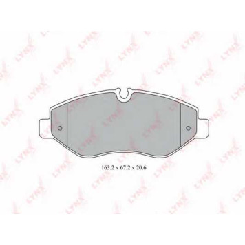 Колодки тормозные дисковые передний для MERCEDES M(W164), SPRINTER(906), VIANO(W639), VITO(W639) / VW CRAFTER(2E#,2F#) <b>LYNXauto BD-5341</b>