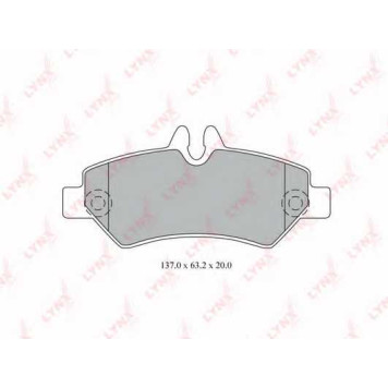 Колодки тормозные дисковые задний для MERCEDES SPRINTER(906) / VW CRAFTER(2E#,2F#) <b>LYNXauto BD-5342</b>