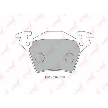 Колодки тормозные дисковые задний для MERCEDES V(638/2), VITO(638) <b>LYNXauto BD-5347</b>