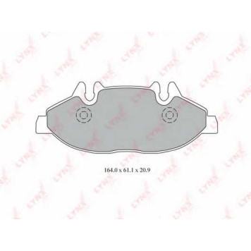 Колодки тормозные дисковые передний для MERCEDES VIANO(W639), VITO(W639) <b>LYNXauto BD-5348</b>