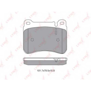 Колодки тормозные дисковые передний для MERCEDES C(CL203,S203,W203), CLC(CL203), CLK(A209,C209), SL(R230), SLK(R171) <b>LYNXauto BD-5351</b>