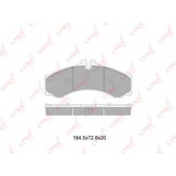 Колодки тормозные дисковые для MERCEDES SPRINTER(901, 902, 903, 904, 906) / VW LT(2, 2DA, 2DB, 2DC, 2DD, 2DE, 2DF, 2DH, 2DK) <b>LYNXauto BD-5352</b>