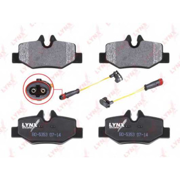 Колодки тормозные дисковые задний для MERCEDES VIANO(W639), VITO(W639) <b>LYNXauto BD-5353</b>-1