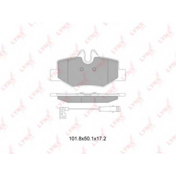 Колодки тормозные дисковые задний для MERCEDES VIANO(W639), VITO(W639) <b>LYNXauto BD-5353</b>